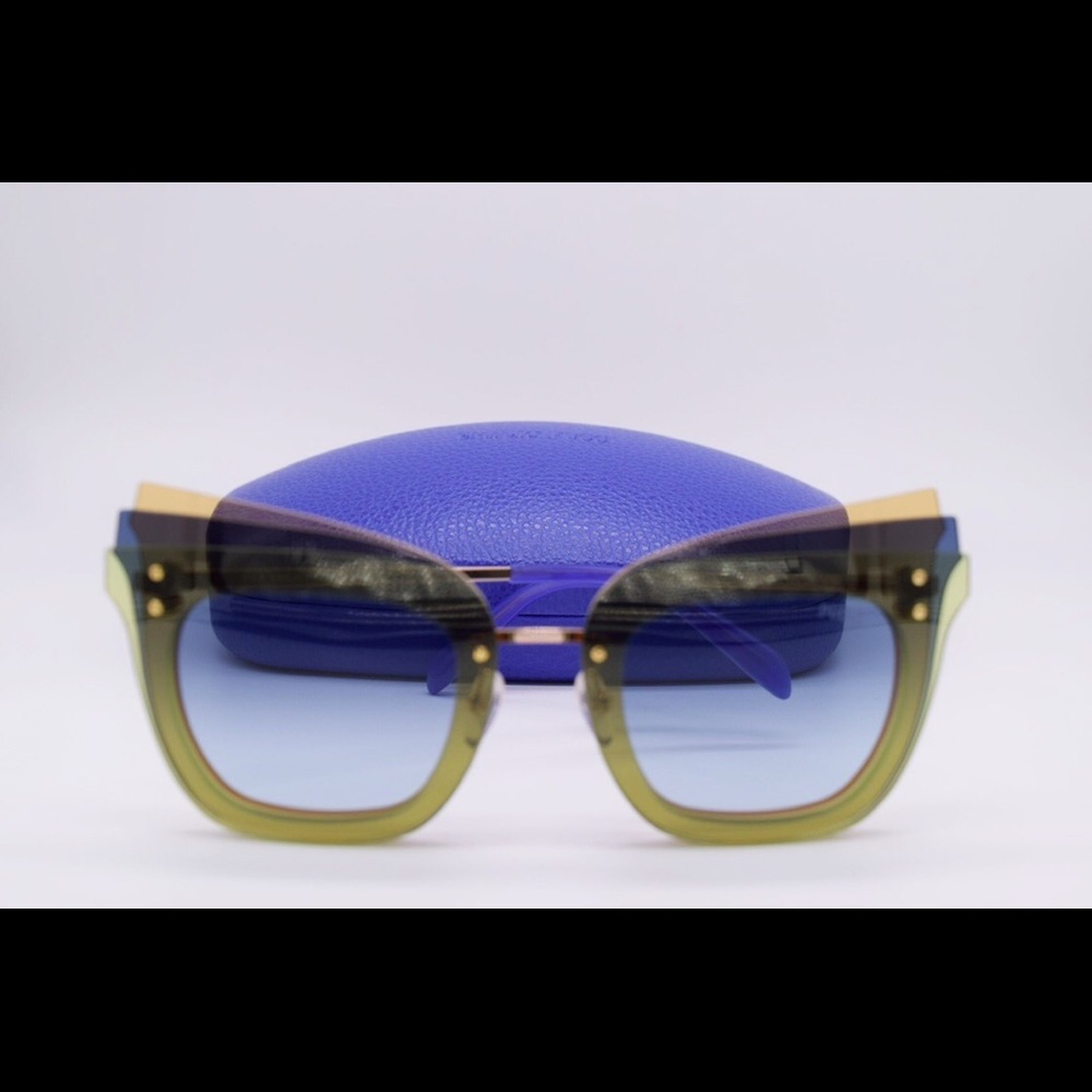 EMILIO PUCCI Green Cat Eye Sunglasses NWT